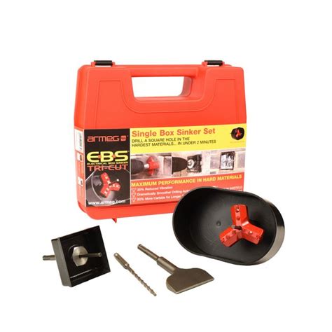 armeg single electrical box sinker set tri-cut|Armeg Tri.